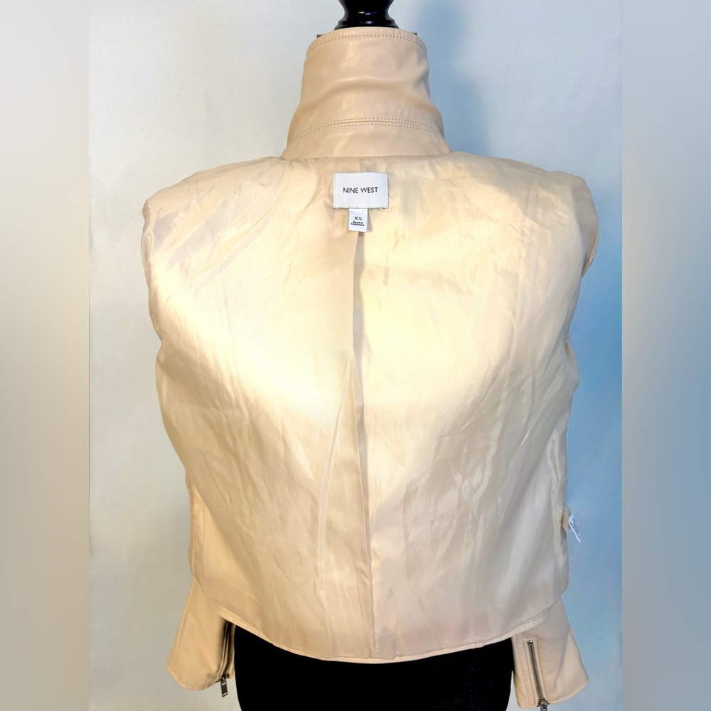 Nine West Faux Leather Moto Jacket - Picture 11 of 12